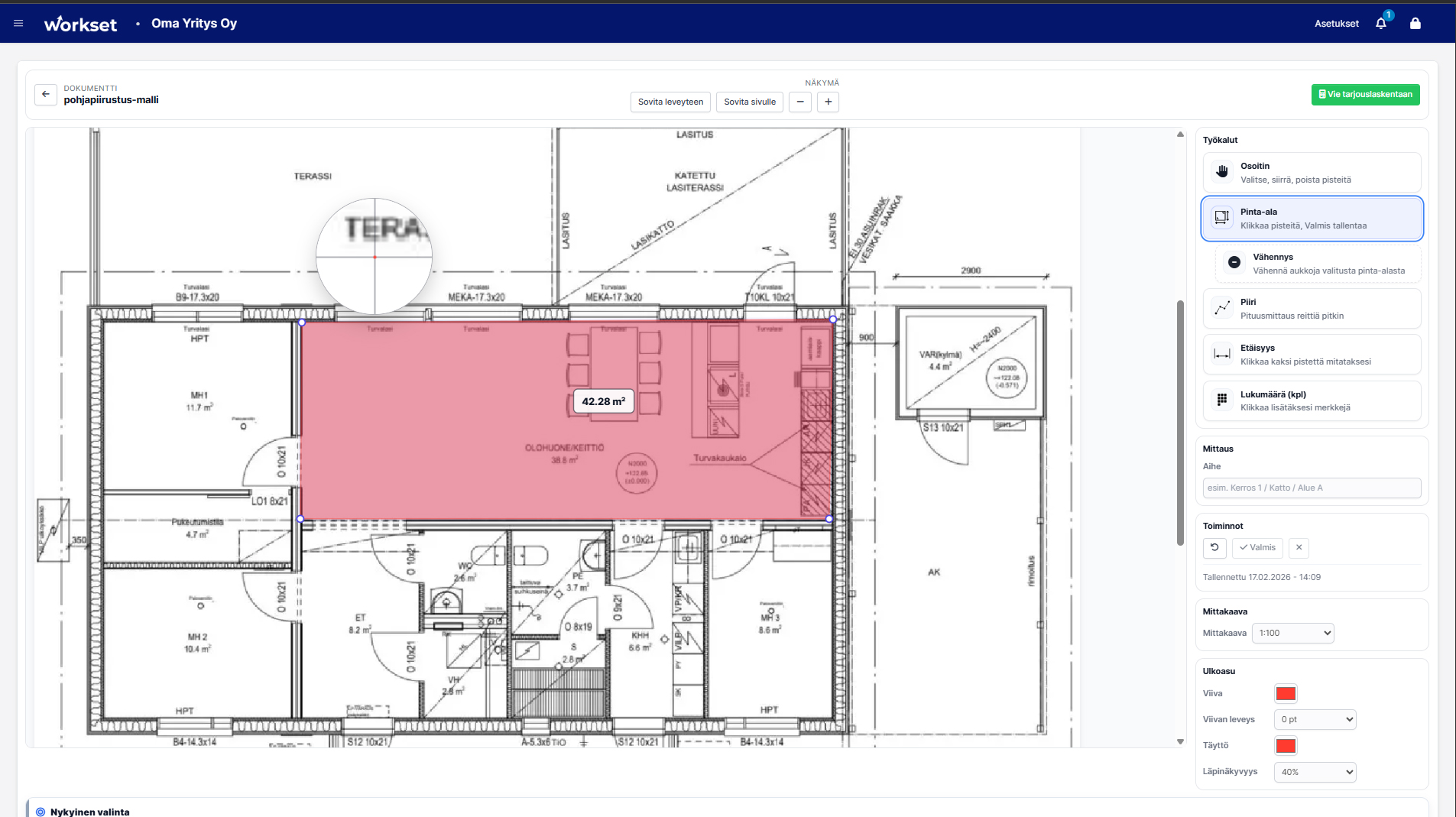 Kuvastamittaus suoraan piirustuksista